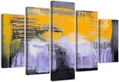 Trend24 - Canvas Schilderij - De Magie Van Contrast - Vijfluik - Abstract - 100x70x2 cm - Grijs