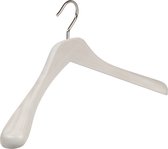 De Kledinghanger Gigant - 2 x Garderobehanger Uno essenhout wit gebeitst, 45 cm