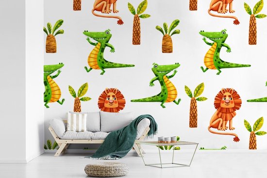 Papier peint - Papier peint Jungle - Papier peint photo - Crocodile - Largeur 420 cm x hauteur 280 cm