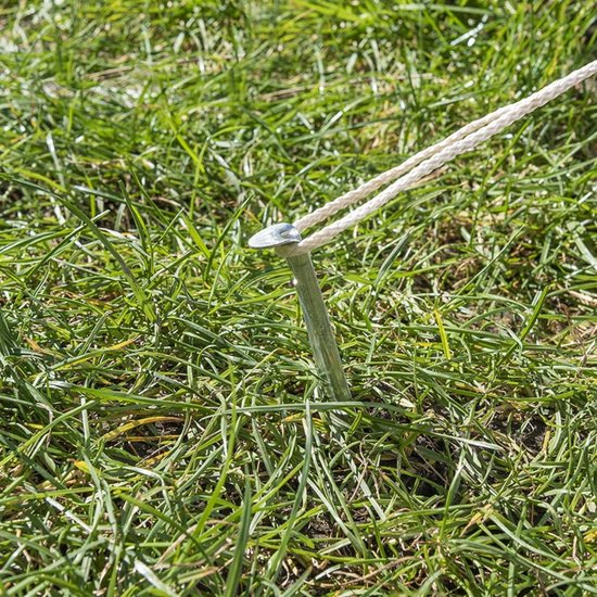10x Stuks grondpennen/tentharingen metaal halfrond 22 cm - Kampeer artikelen voor tent of windscherm van Somultishop — afbeelding 4