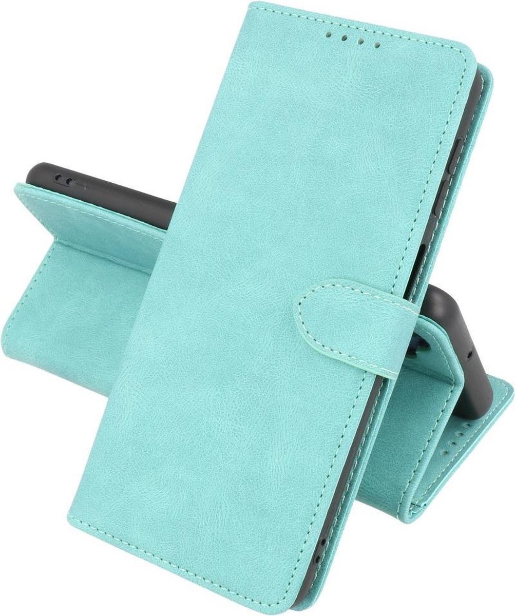 Hoesje Geschikt voor iPhone 13 Mini - Hoesje Book Case Telefoonhoesje - Turquoise