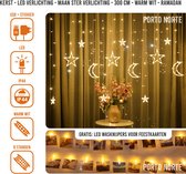 PN - LED Ramadan - Maan Ster verlichting - Warm wit - Gratis LED Foto Knijpers