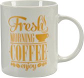 Arte Regal Mok Morning 350 Ml Porselein Wit/goud