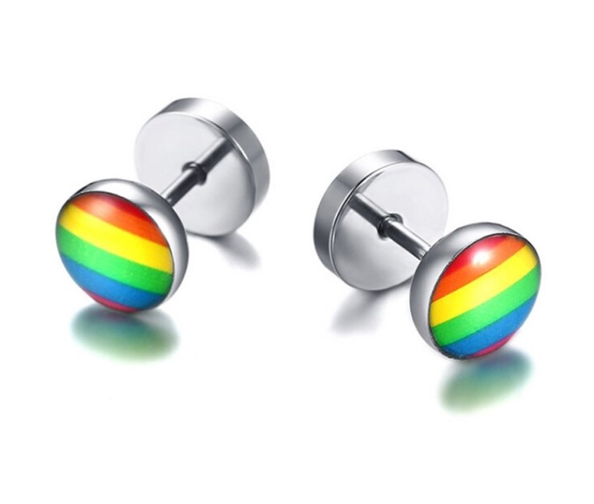 GoedeDoelen.Shop | RVS Oorbellen Rainbow | Rainbow Oorbellen | Pride Oorbellen | LGBTQ Oorbellen | One Love | Diversity | Wellness-House