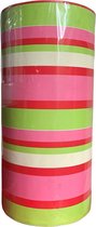Cadeaupapier Strepen Groen Roze- Breedte 30 cm - m lang - Breedte 30  cm