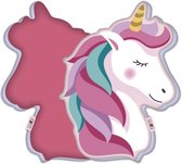 kussen Unicorn meisjes 40 x 29 cm Polyester roze/wit