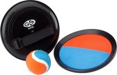 buitenspel Catchball 3-delig 20 cm blauw/oranje