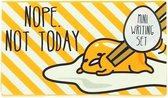 minischrijfset Gudetama geel 12x2,5x7 cm