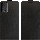 Cazy Motorola Edge 20 Pro hoesje - Kunstleren Flip Cover met Pashouder - zwart
