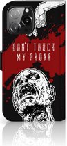 GSM Hoesje Geschikt voor iPhone 13 Pro Max Book Case met Pasjeshouder Zombie Blood
