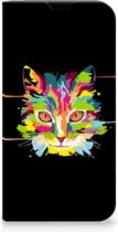 Smartphone Hoesje iPhone 13 Mini Wallet Case Leuke Verjaardagscadeaus Cat Color