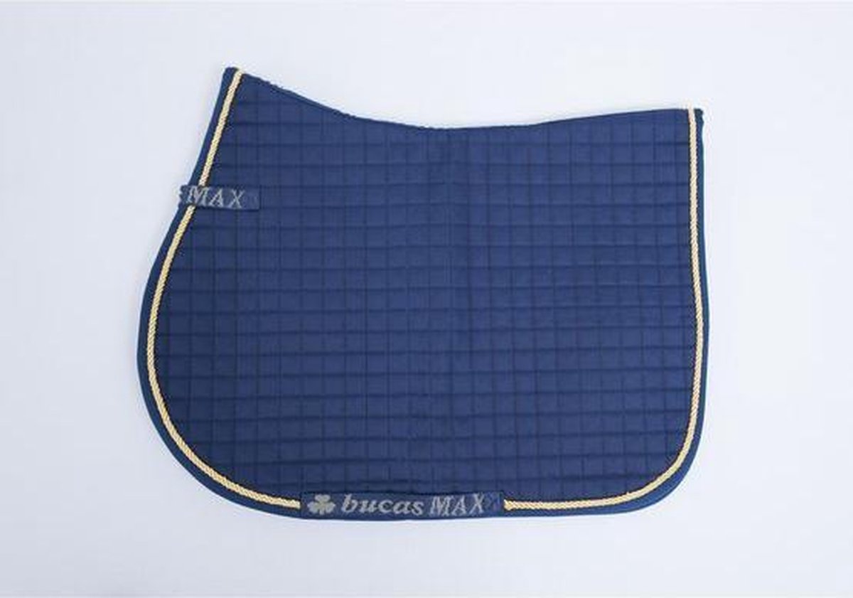 Bucas Max Zadeldek Bucas-logo Full DR Blauw / Goud