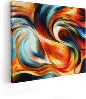 Artaza - Peinture sur toile - Art abstrait de Peinture colorée - 100 x 80 - Groot - Photo sur toile - Impression sur toile