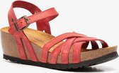 Hush Puppies leren dames bio sandalen met sleehak - Rood - Maat 37 - Extra comfort - Memory Foam