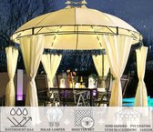 ElJardin - Rond Partytent - 350 cm - Waterdicht Dak - Wanden - Solar - Beige Paviljoen