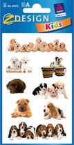 stickervel Puppies junior 7,6 x 12 cm papier 24-delig