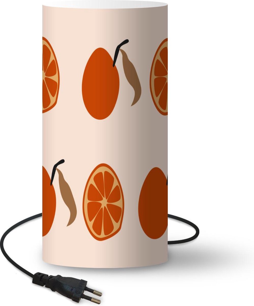 Lamp - Nachtlampje - Tafellamp slaapkamer - Zomers - Tomaten - Patronen - 33 cm hoog - Ø15.9 cm - Inclusief LED lamp