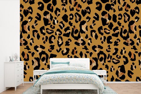 Papier peint - Papier peint Papier peint photo Animaux - Imprimé panthère - Motif - Largeur 450 cm x hauteur 300 cm