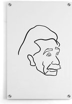 Walljar - Einstein Outline - Muurdecoratie - Plexiglas schilderij