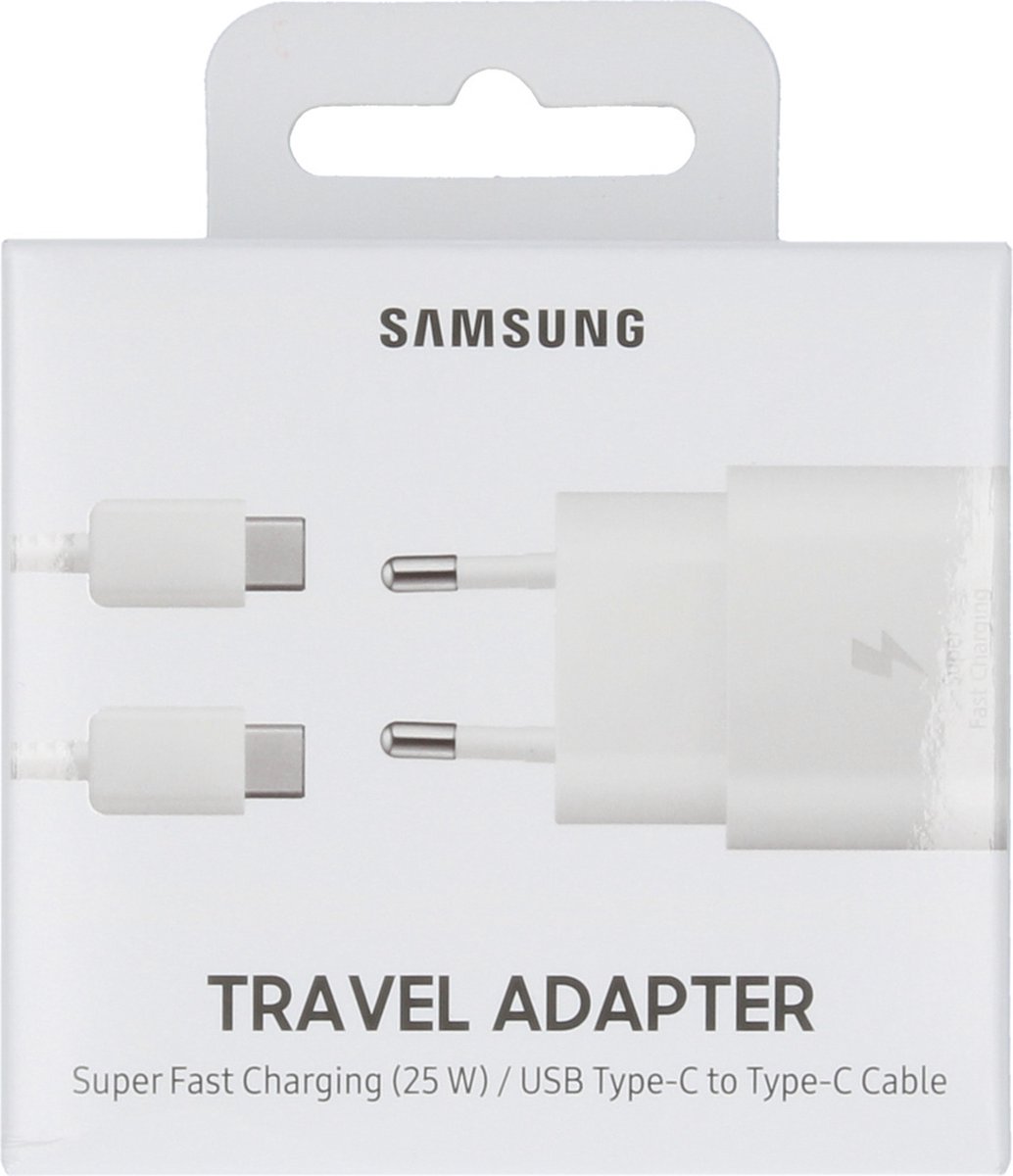 Samsung Universele USB-C adapter/oplader - Snellader 25W - Wit - met kabel - Samsung