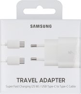 Samsung Universele USB-C adapter/oplader - Snellader 25W - Wit - met kabel