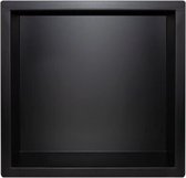 Mat zwart RVS Inbouwnis 30x30x10cm
