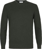 Profuomo - Pullover Garment Dye Donkergroen - L - Modern-fit