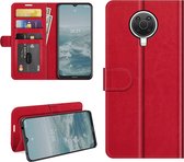 Nokia G10 / Nokia G20 Hoesje - MobyDefend Wallet Book Case (Sluiting Achterkant) - Rood - GSM Hoesje - Telefoonhoesje Geschikt Voor: Nokia G10 / Nokia G20