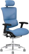 X-Chair bureaustoel X3 Blauw met hoofdsteun