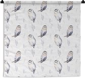 Tapisserie - Tapisserie - Hiver - Motif - Hibou - 90x90 cm - Tapisserie