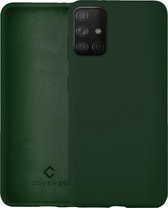 Coverzs Luxe Liquid Silicone Case geschikt voor Samsung Galaxy A51 - Donkergroen - Groen - Dark Green - Siliconen hoesjes geschikt voor Samsung A51 hoesje - Silicone case beschermh