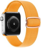 By Qubix Solo Loop Nylon bandje - Oker - Geschikt voor Apple Watch 42mm - 44mm - 45mm - Ultra - 49mm - Compatible Apple watch bandje - smartwatch