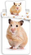Animal Pictures Dekbedovertrek Hamster - Eenpersoons - 140 x 200 cm - Wit