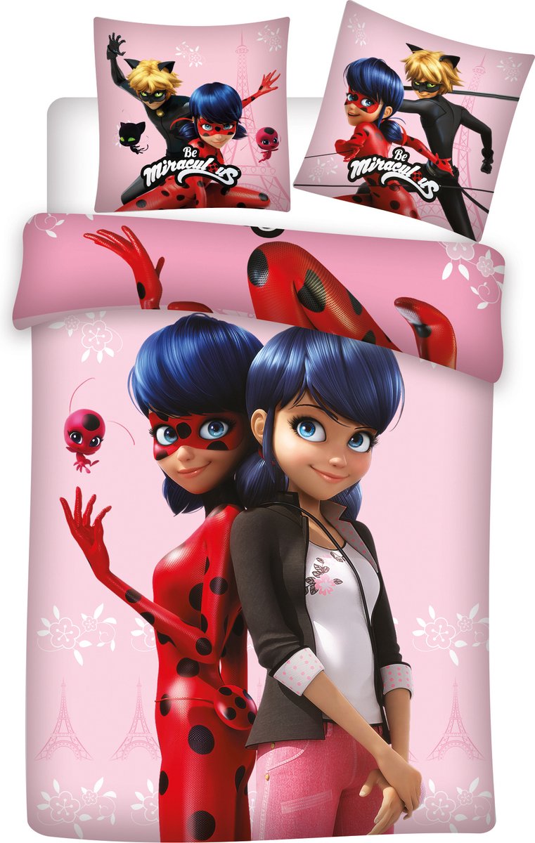 Miraculous Dekbedovertrek Duo - Eenpersoons - 140 x 200 cm - Katoen
