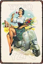 Retro Muur Decoratie uit Metaal Vespa Italië 15