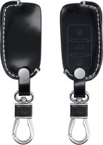 kwmobile autosleutel hoesje voor VW Skoda Seat 3-knops autosleutel - Autosleutel behuizing in hoogglans zwart