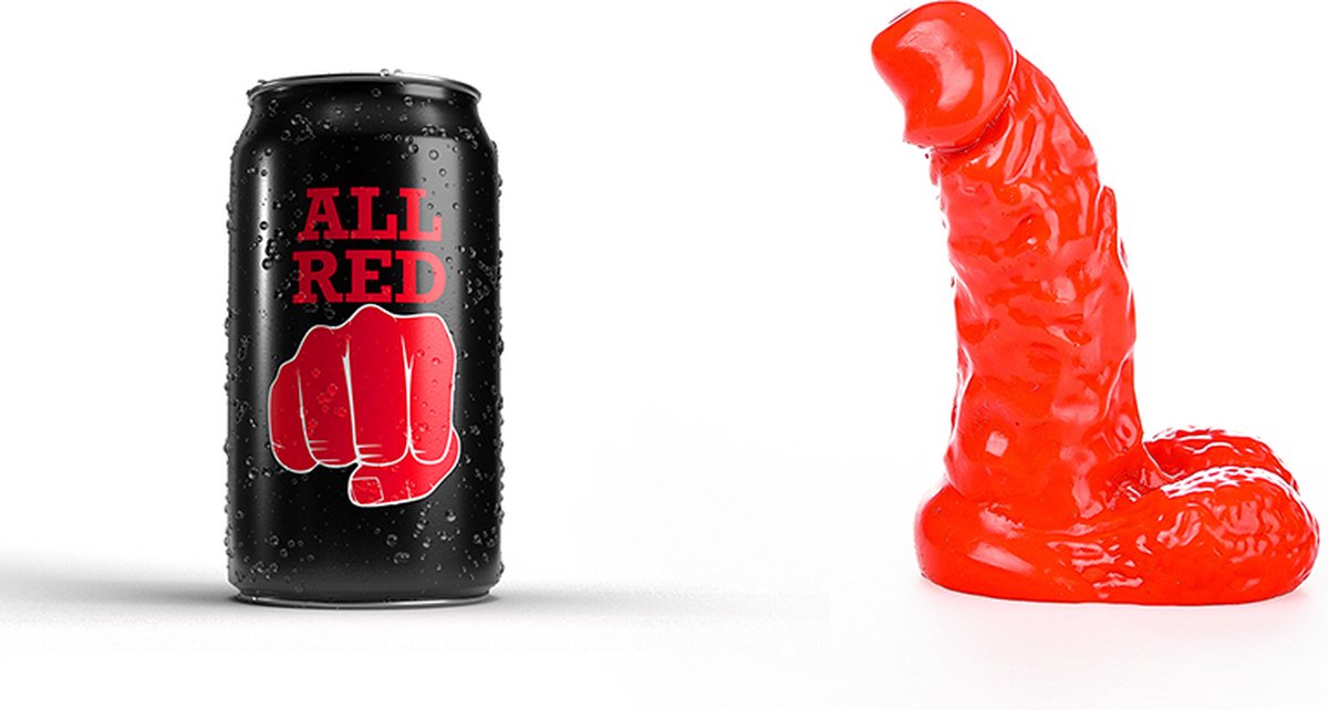 Goedkoopste All Red Dildo 13 x 4,5 cm - rood