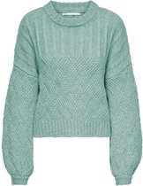 Only Trui Onlrossi Life L/s Pullover Knt 15245096 Dusty Turquoise/w. Melange Dames Maat - S