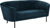 Smuk Velvet 3-zitsbank Audre Donker Blauw