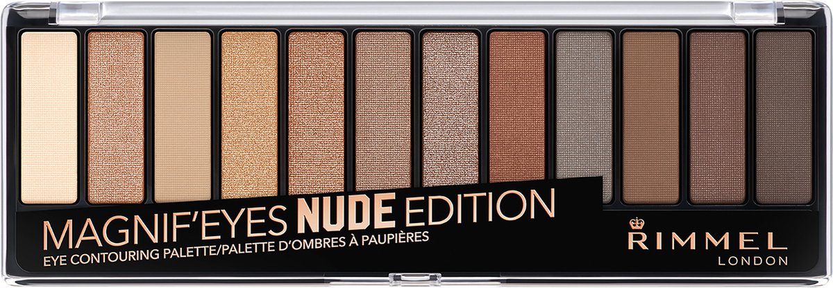 Bol.com Rimmel London Magnif'Eyes Eyeshadow Oogschaduw Palet - 001 Nude Edition aanbieding