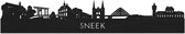Skyline Sneek Zwart hout - 120 cm - Woondecoratie - Wanddecoratie - Meer steden beschikbaar - Woonkamer idee - City Art - Steden kunst - Cadeau voor hem - Cadeau voor haar - Jubileum - Trouwerij - WoodWideCities
