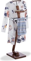 dressboy modern - notenhout look - staal - 112 x 46,5 x 33 cm - slaapkamer