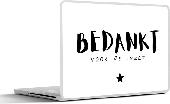 Laptop sticker - 14 inch - Collega - Bedankt voor je inzet - Quotes