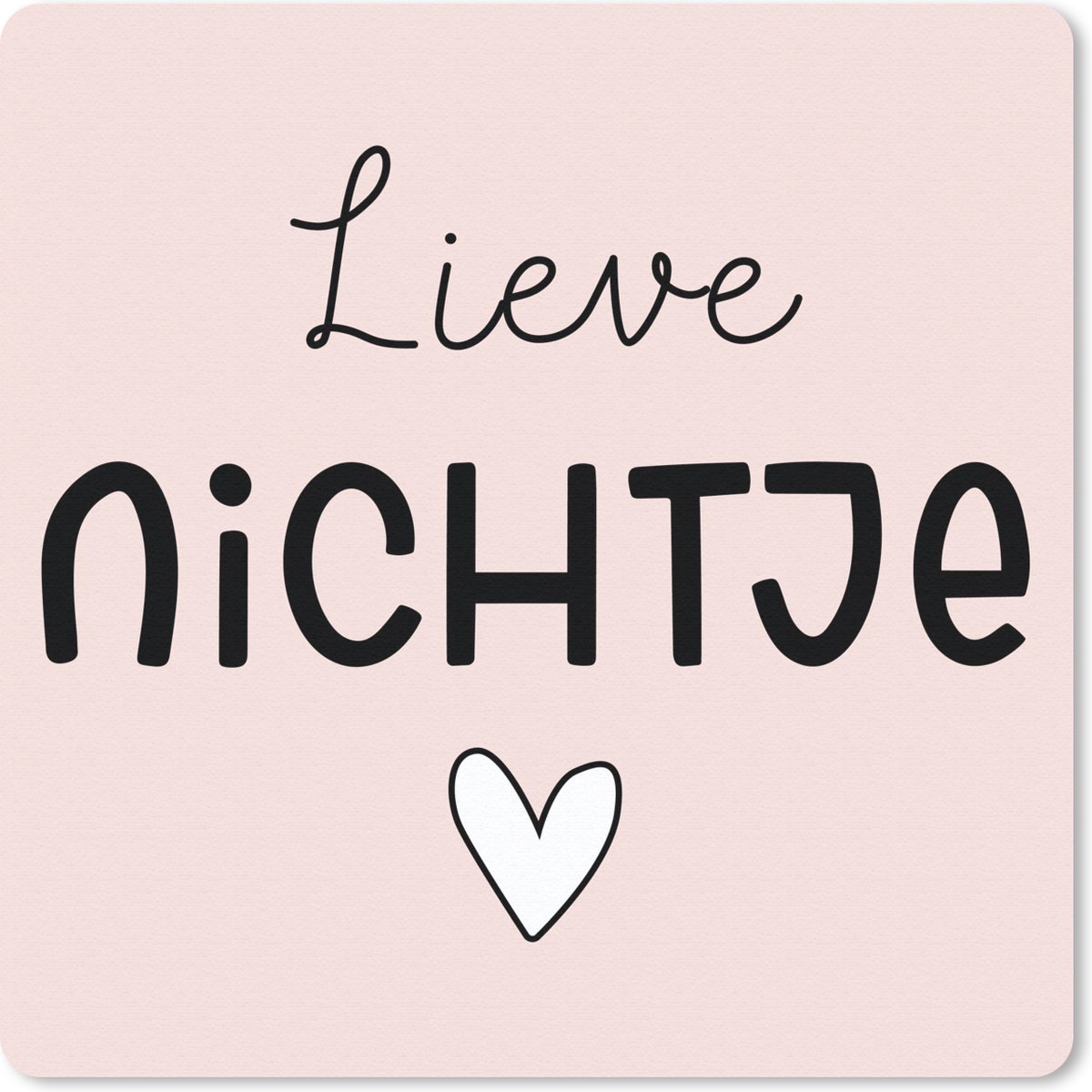 Muismat 20x20 cm - Mousepad Familie - Tekst - Minimalisme - Muismatten