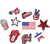 New USA Red White And Blue Strijk Patch Set 10 stuks 10 patches