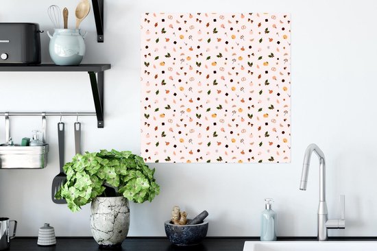 Affiche Hiver - Modèles - Wit - 50x50 cm - Décorations de Noël - Décoration de Noël pour l'intérieur - Noël