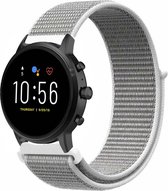 Nylon Smartwatch bandje - Geschikt voor  Fossil Gen 5 nylon band - zeeschelp - Strap-it Horlogeband / Polsband / Armband