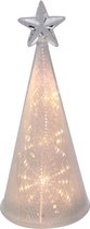 Magic Lights Decoratie-kerstboom Led 7 X 15 Cm Glas Zilver