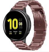 Strap-it Stalen schakel smartwatch bandje - geschikt voor Samsung Galaxy Watch Active / Active2 40 & 44mm / Galaxy Watch 3 41mm / Galaxy Watch 1 42mm / Gear Sport - brons-goud
