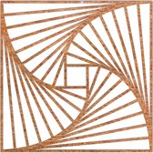 Cortenstaal wanddecoratie Geometric Pattern 3.0 - Kleur: Roestkleur | x 80 cm